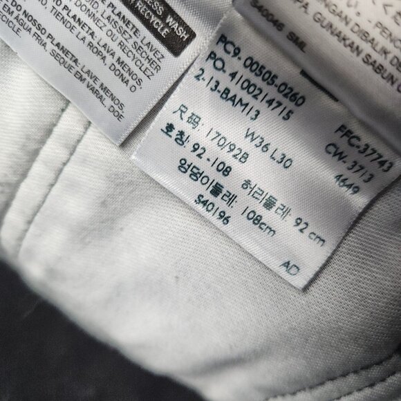 Levis 505 Black Denim Jeans Mens 36x30 Straight Leg Regular Fit Classic Pants - Picture 12 of 12